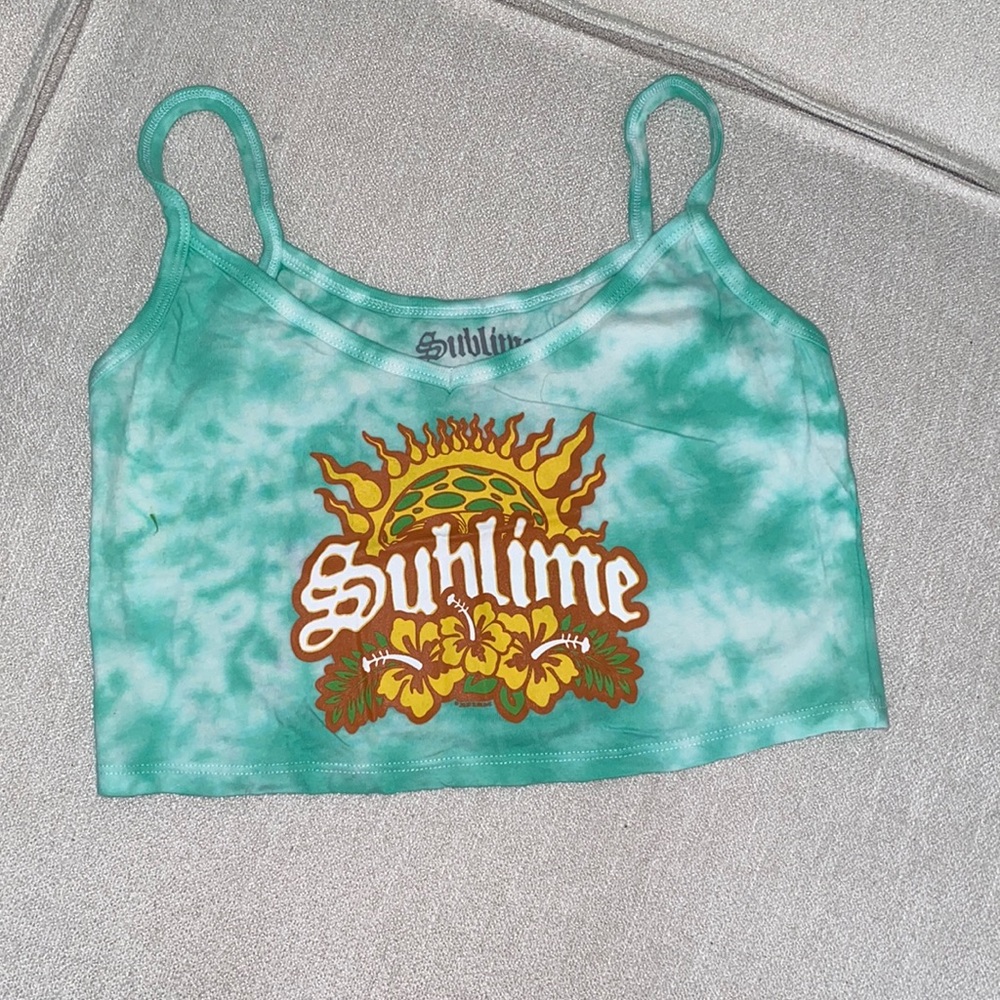 Sublime tie dye tank crop top